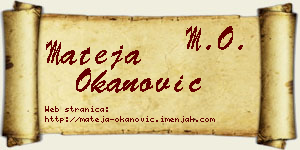 Mateja Okanović vizit kartica
